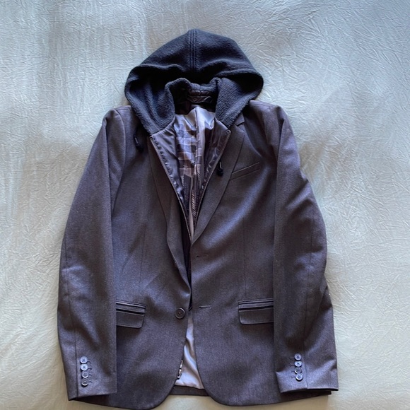 Grey Guess Blazer Hoodie - Picture 1 of 5